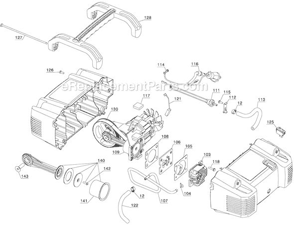 Page B Diagram and Parts List for C2002 Type 3 Porter Cable Compressor